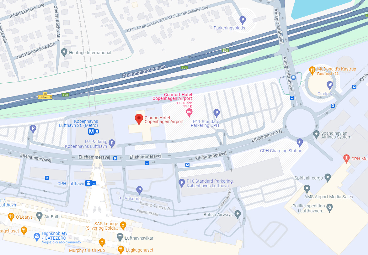 Map to Clarion Hotel Copenhagen1