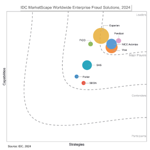 Graphic showing Experian as a leader in the IDC MarketScape Report